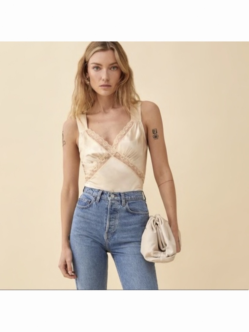 Reformation Vendome Silk Top